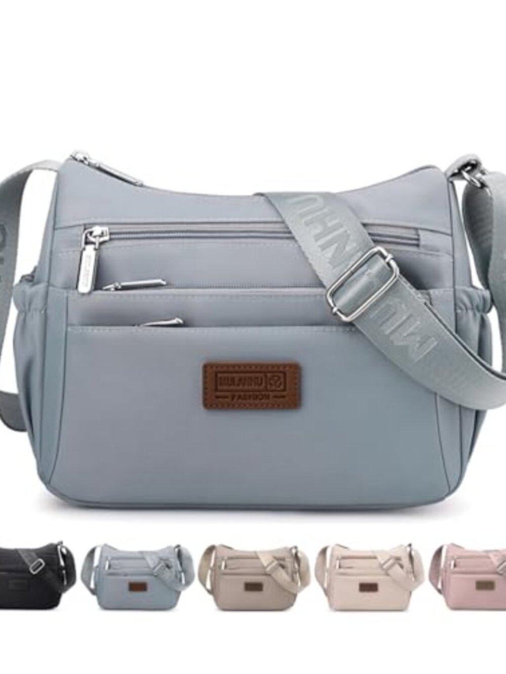 WITERY Nylon Crossbody Bag Lightweight Shoulder Purse Adjustable Strap
